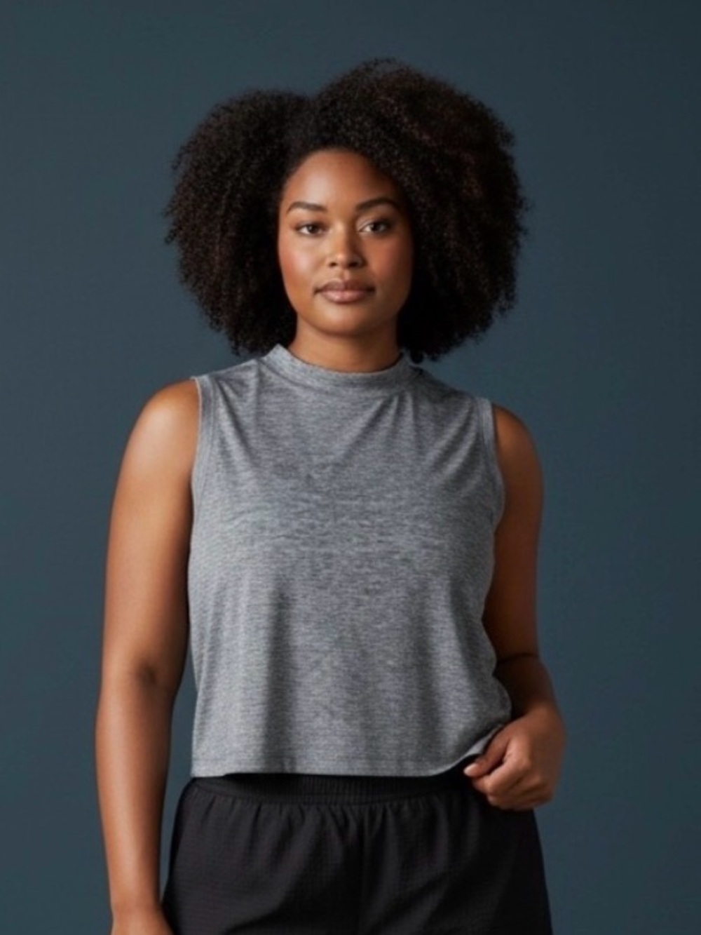 Calia Mock Neck Athletic Sleeveless Top
